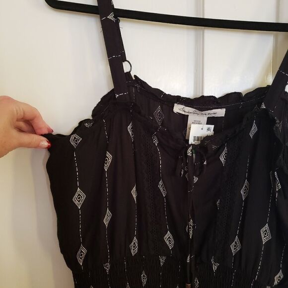 American Rag Juniors Smocked Sleeveless Rayon Top - Picture 3 of 8